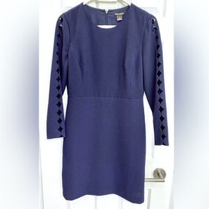 Club Monaco Navy Dress with Diamond Cutouts